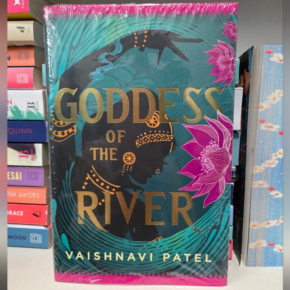 Goddess of the River by Vaishnavi Patel - Teal and Pink Cover